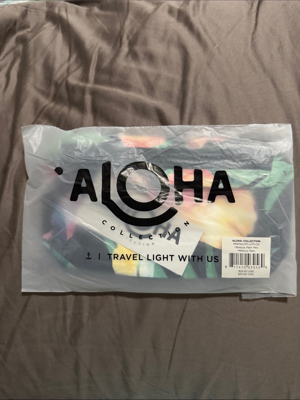 ALOHA Mini Pouch - Hibiscus Palm - Picture 2 of 4